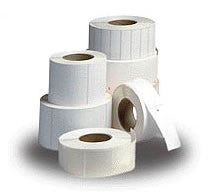1207TT 1.25" x .75" Thermal Transfer Rolled Labels, 7.5" OD, 90000 labels per case, 3" core